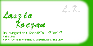 laszlo koczan business card